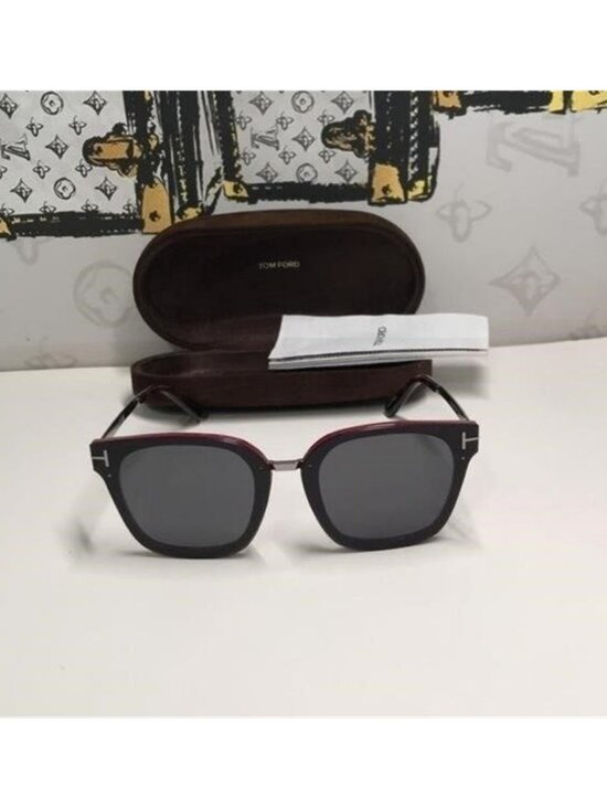 Tom Ford TF1014 71A Philippa-02 Sunglasses Shiny Bordeaux Smoke NEW main image 11